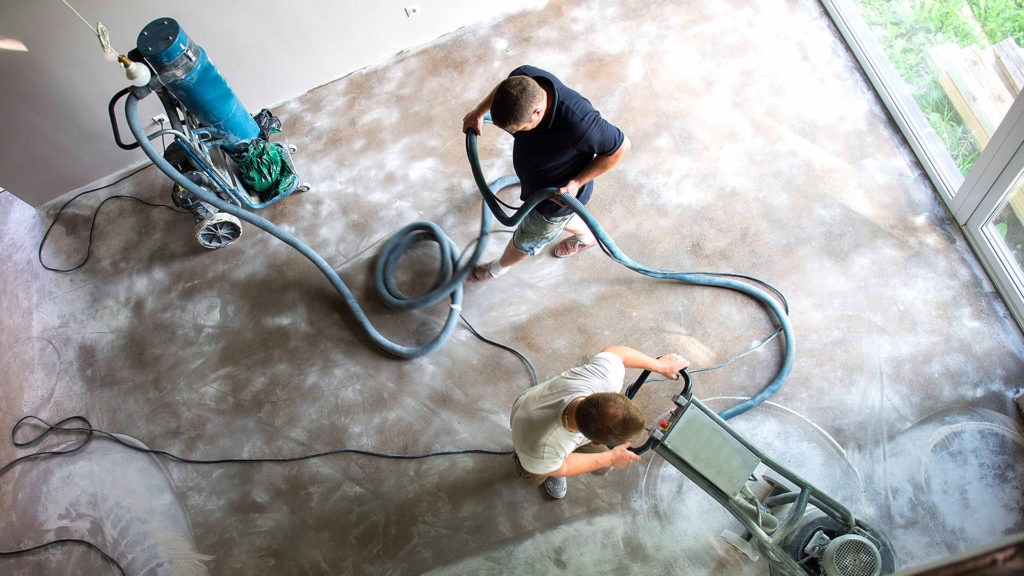 floor gridding people